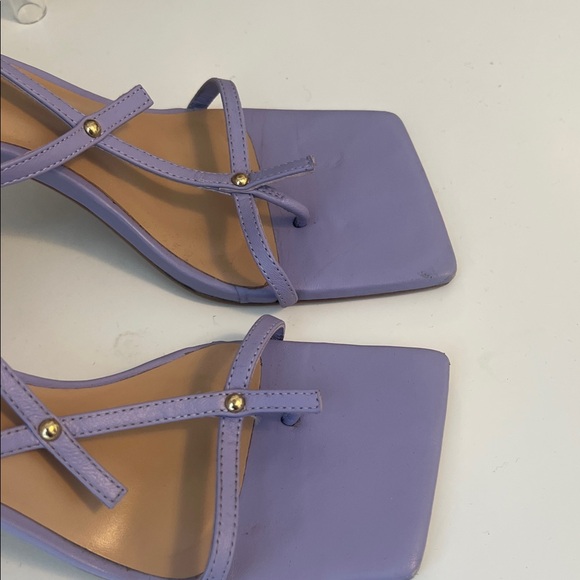 Tony Bianco Lavender Square Toe Strappy Heels | Size 8 | Minimal Sandals - Picture 4 of 17